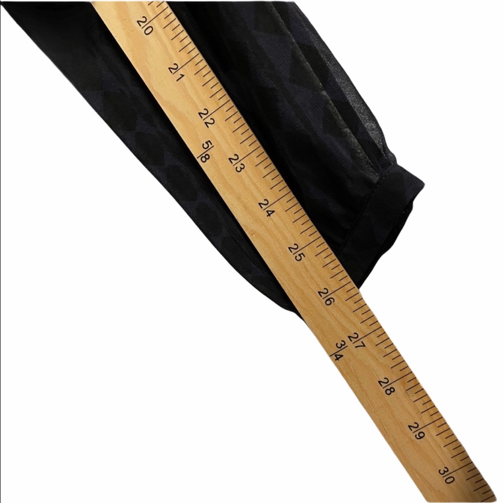 Cabi 3102 black purple Chiffon Long Sleeve dress - Picture 11 of 14